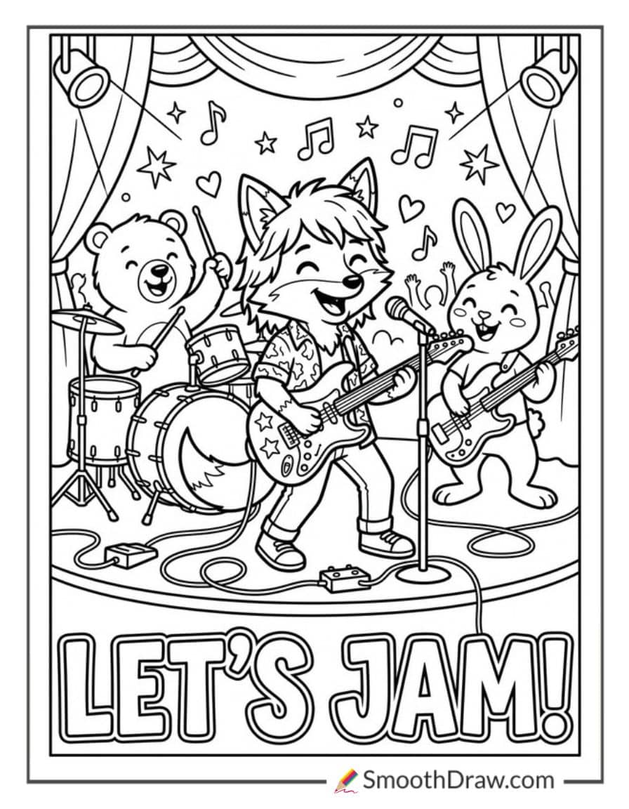 Guitarist Jamming With Friends