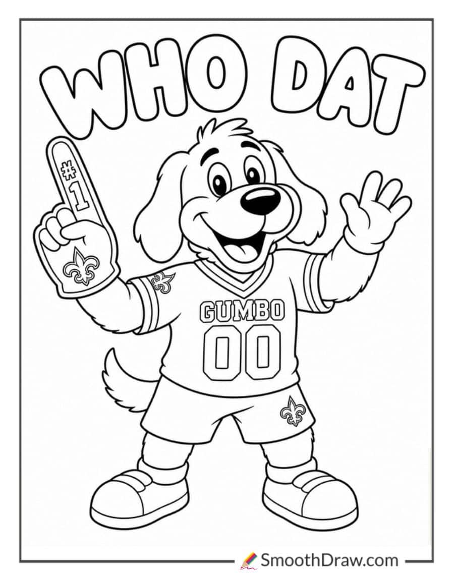 Gumbo The Saints Mascot