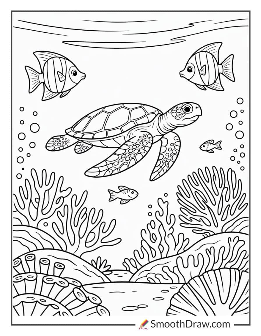 hawaii turtle coloring pages