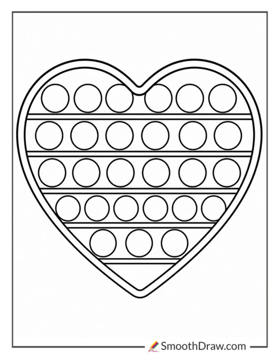 heart pop it coloring pages
