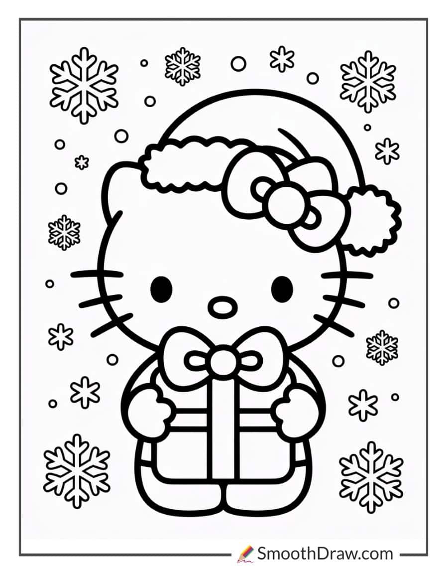 Hello Kitty Christmas Coloring Pages