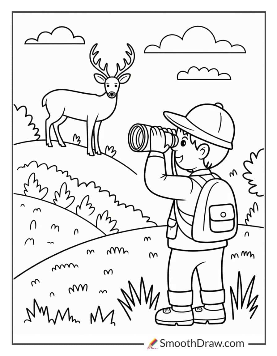 Hunting Coloring Pages For Kids