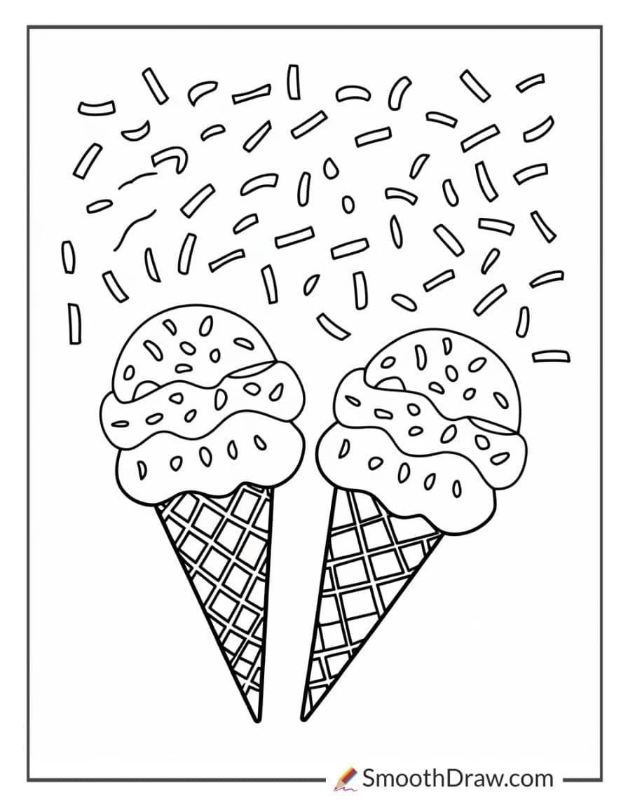 ice cream and sprinkles