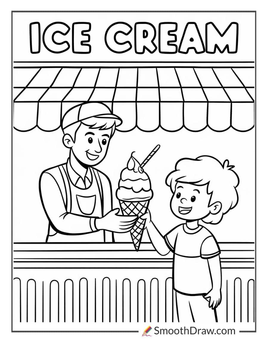 ice cream coloring pages