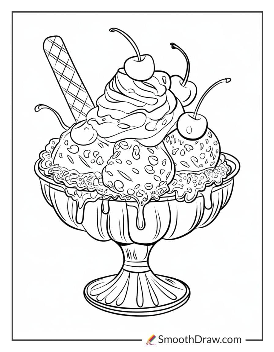 ice cream sundae melting