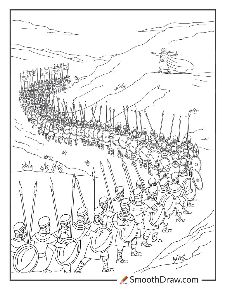 israelite army coloring page