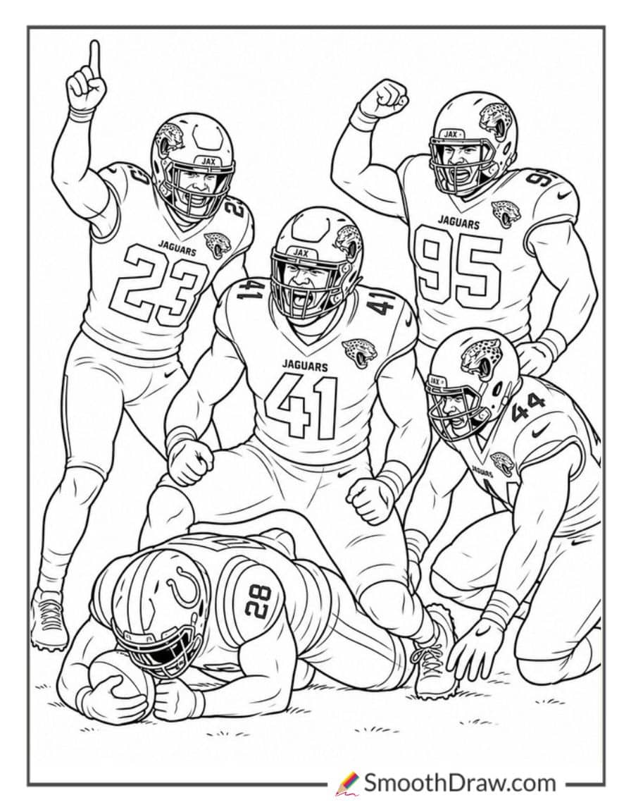 Jaguars Defense Celebrating A Stop
