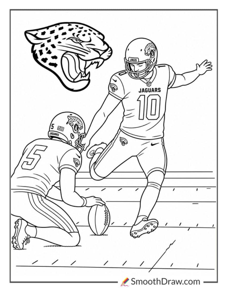 Jaguars Kicker Practicing Field Goals