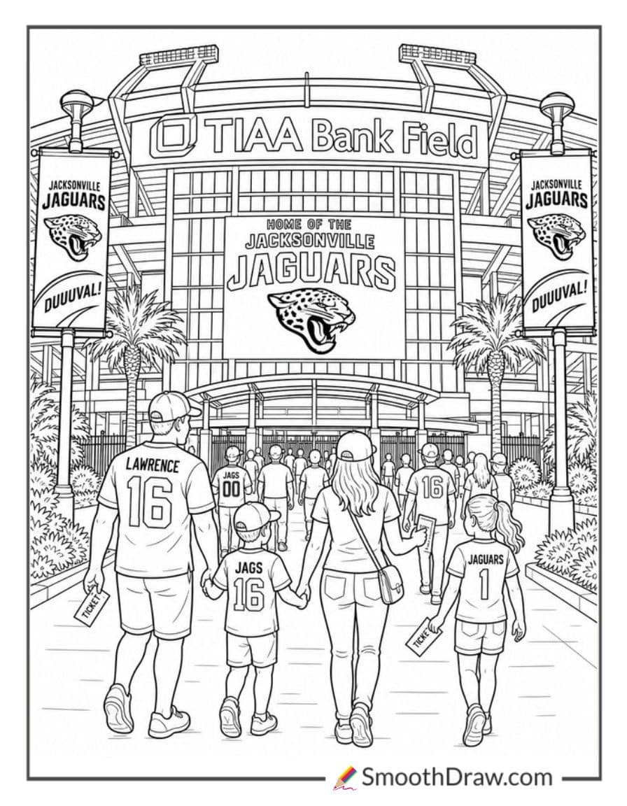 Jaguars Stadium Entrance With Fans