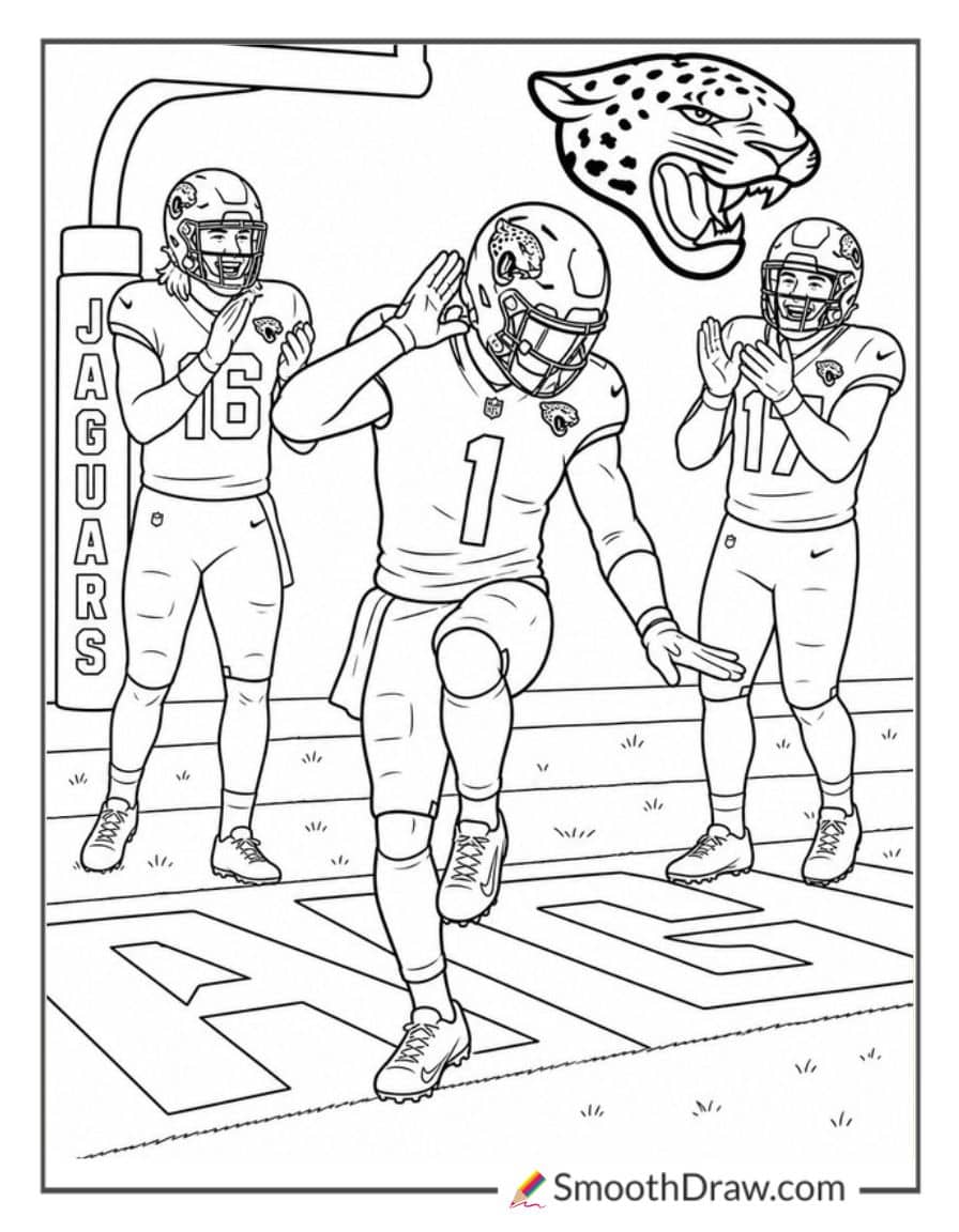 Jaguars Touchdown Dance In End Zone