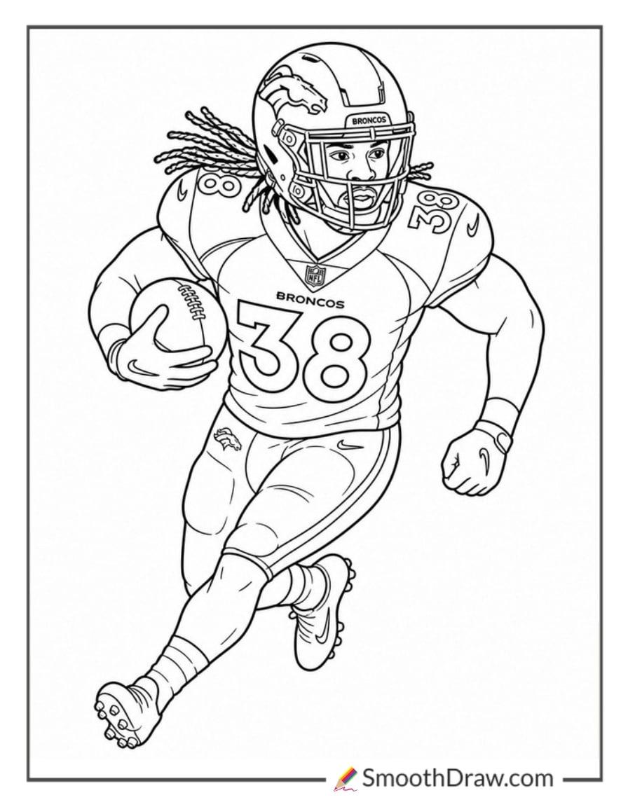 Jaleel Mclaughlin Sprinting Upfield