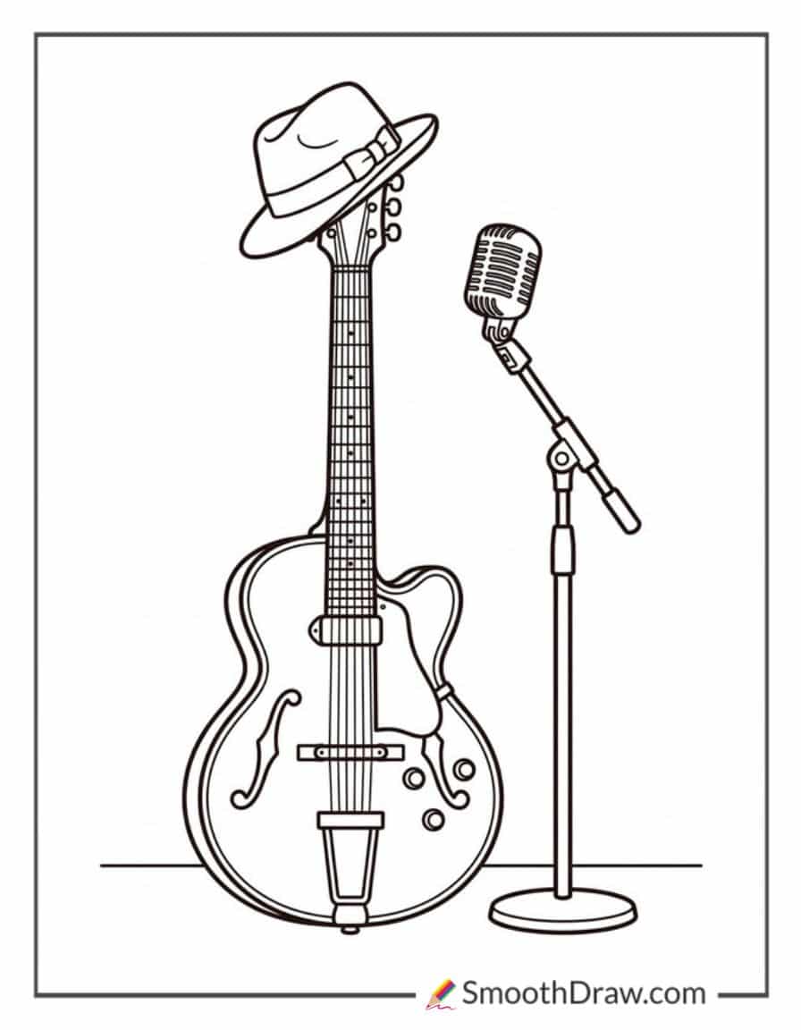 Jazz Guitar With Hat