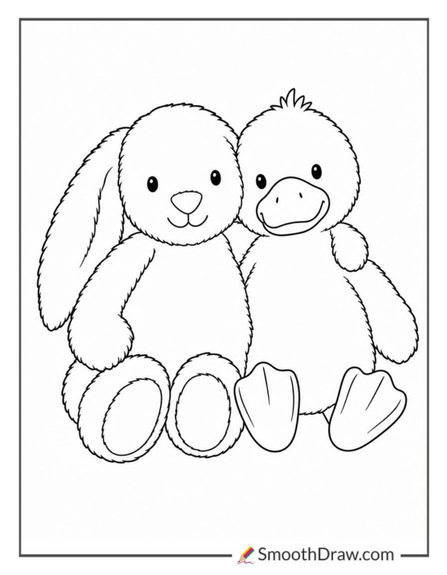 jellycat bunny and duck friends