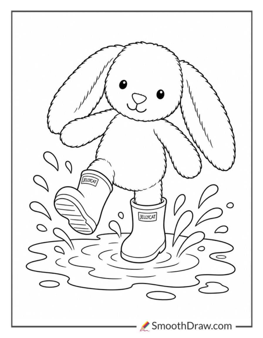 jellycat bunny in rain boots