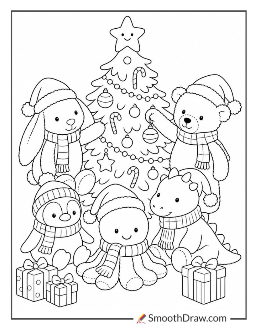 jellycat christmas coloring pages