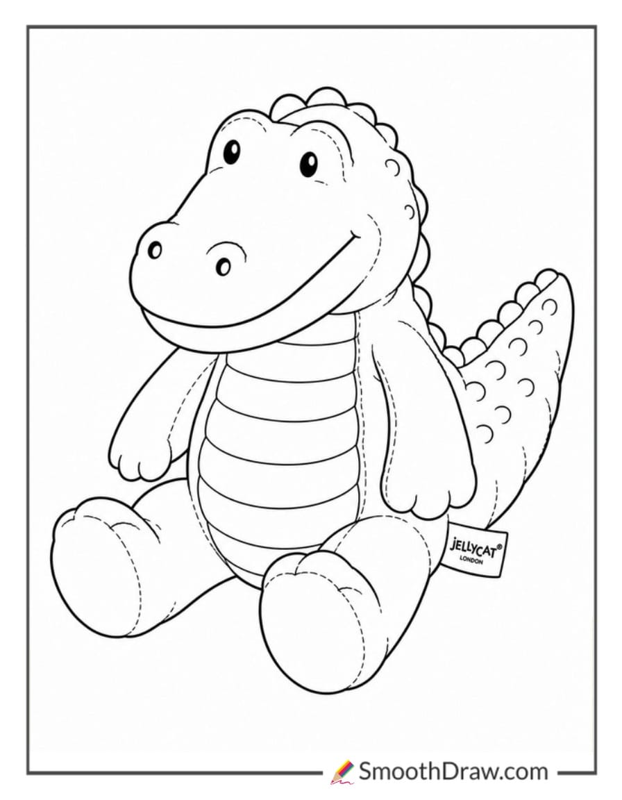jellycat crocodile with a toothy grin
