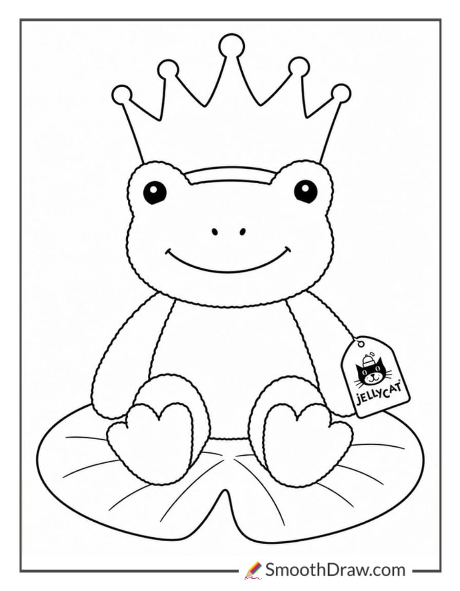 jellycat frog with a crown