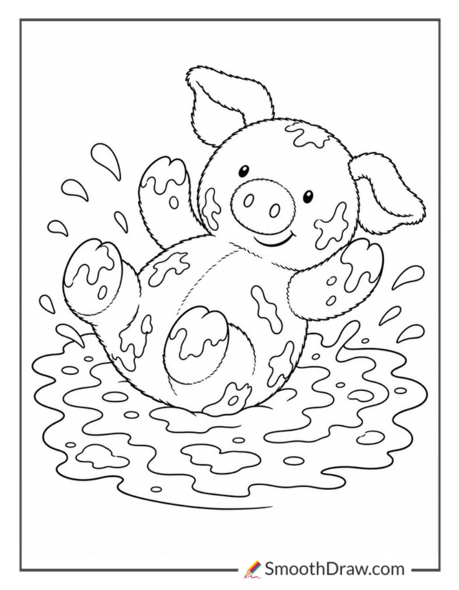 jellycat piglet rolling in mud