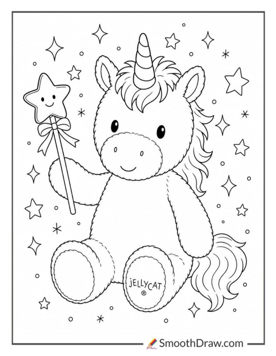 jellycat unicorn with a star w