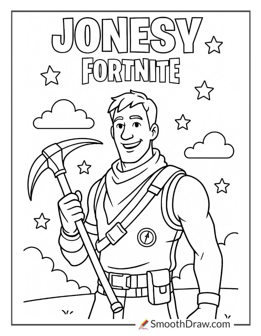 jonesy fortnite coloring page