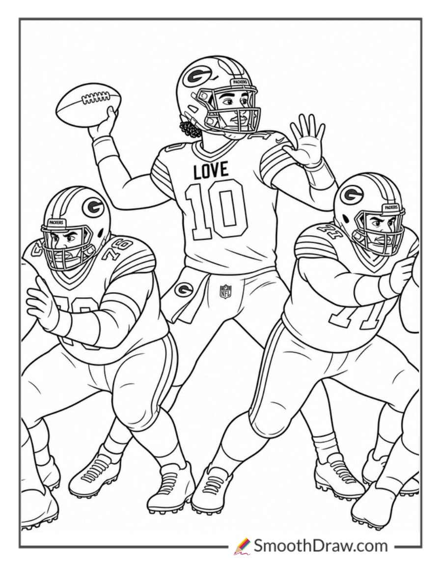 Jordan Love Throwing A Pass