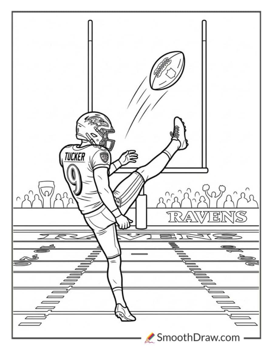 Justin Tucker Field Goal Kick