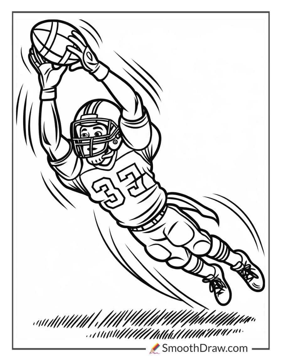 kid catching football