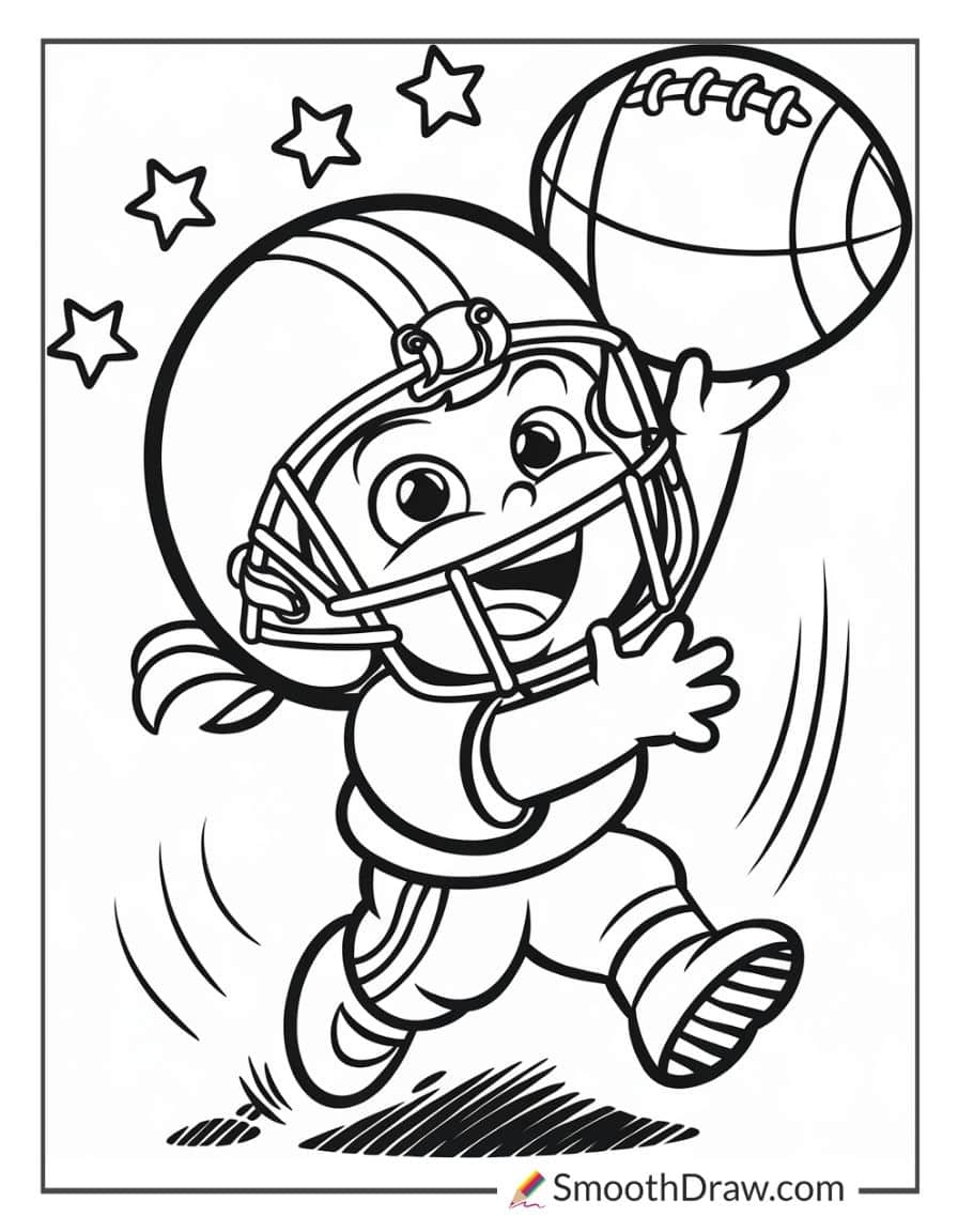 kid playing football