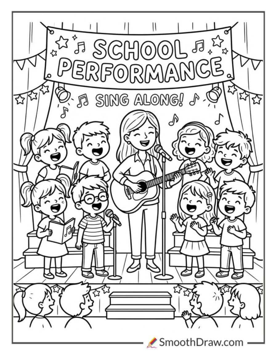Kids Singing With Guitar