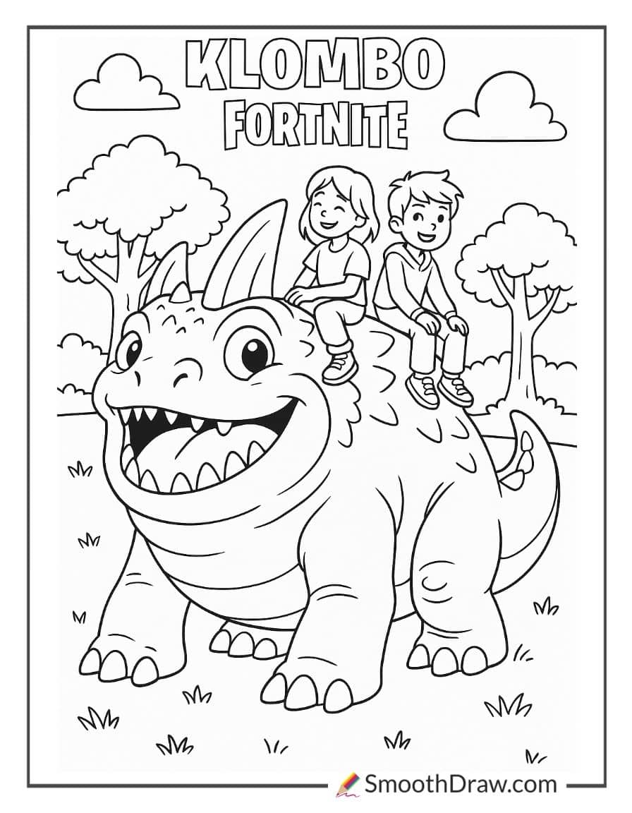 klombo fortnite coloring page