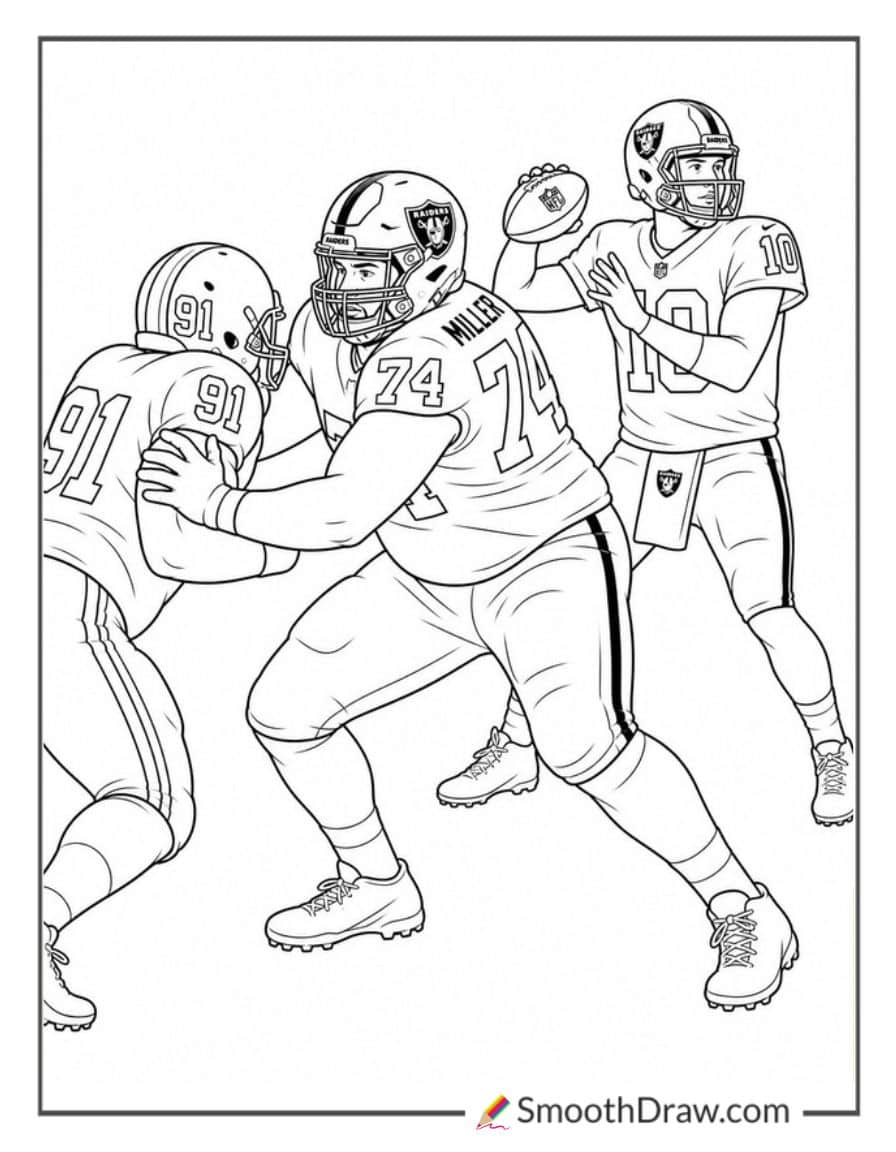 Kolton Miller Blocking A Defender
