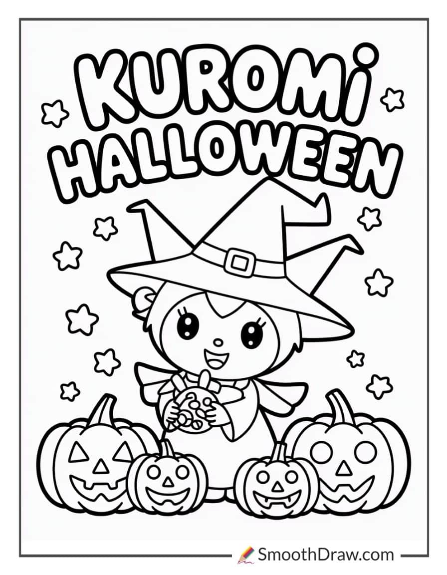 kuromi halloween coloring pages (2)