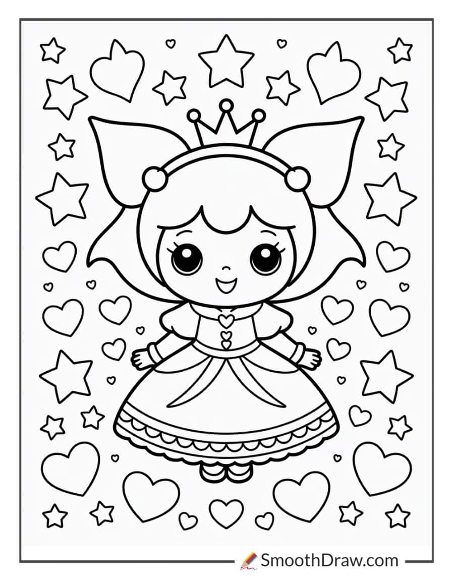 kuromi princess coloring pages