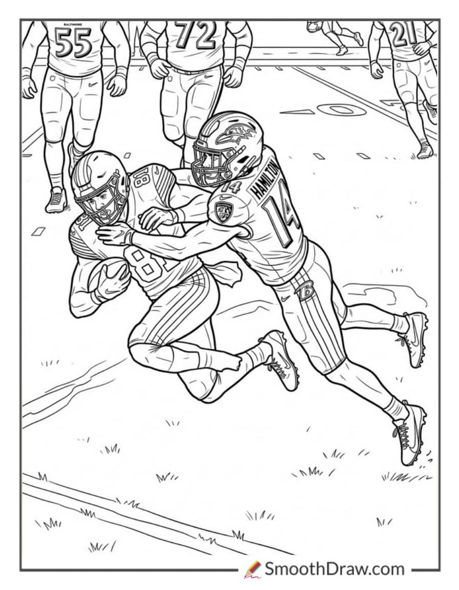 Kyle Hamilton Leaping Tackle