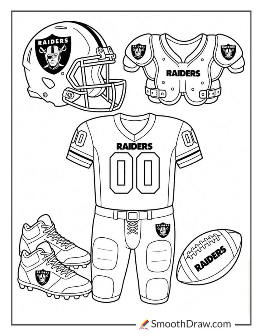 Las Vegas Raiders Football Uniform