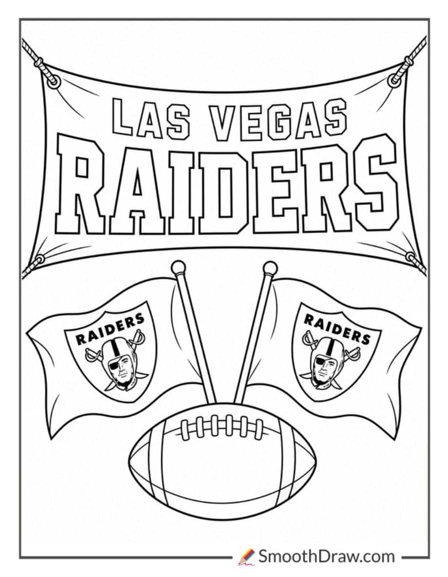 Las Vegas Raiders Wordmark Banner