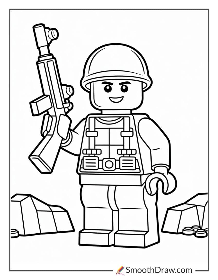 lego army man coloring page
