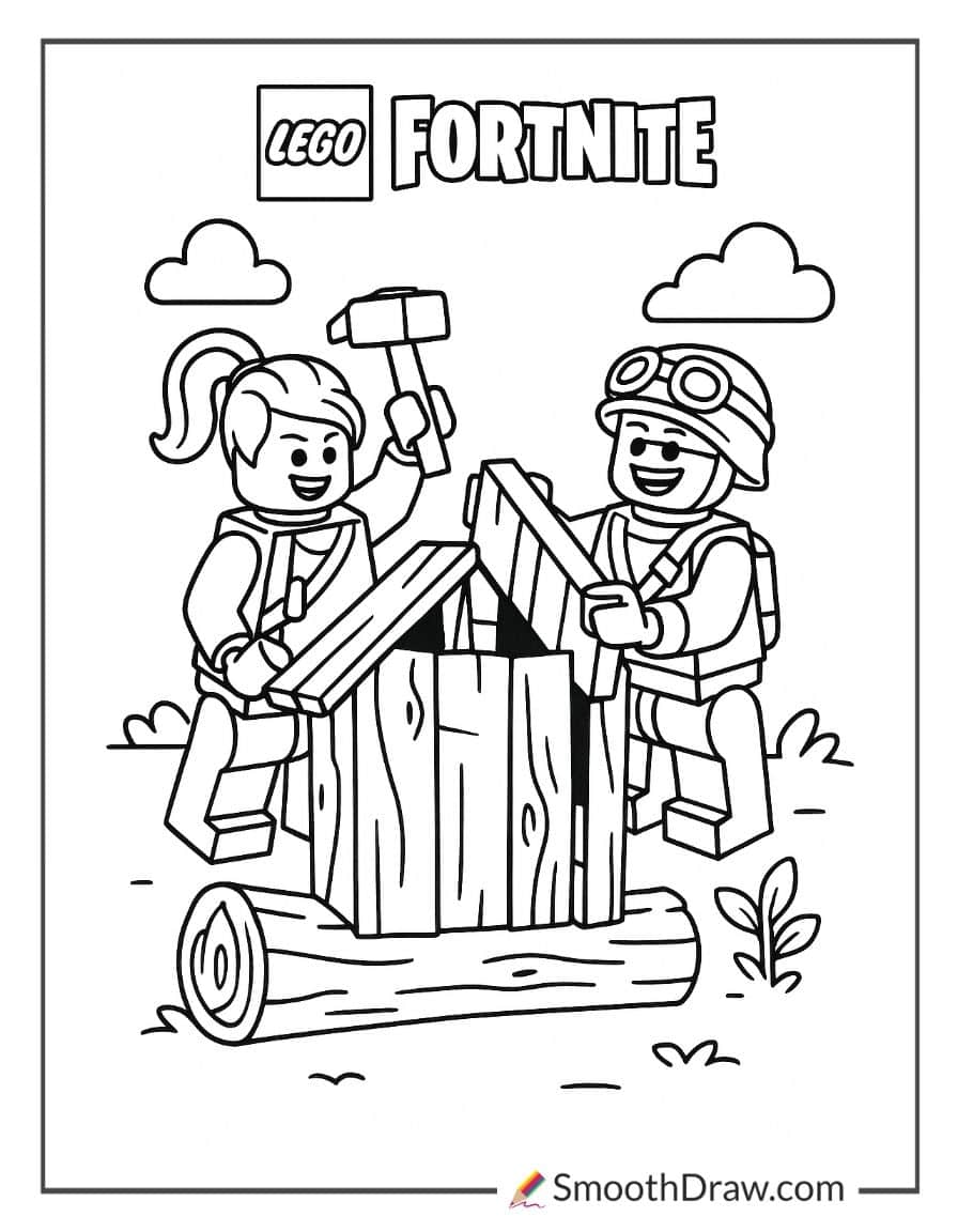 lego fortnite coloring pages