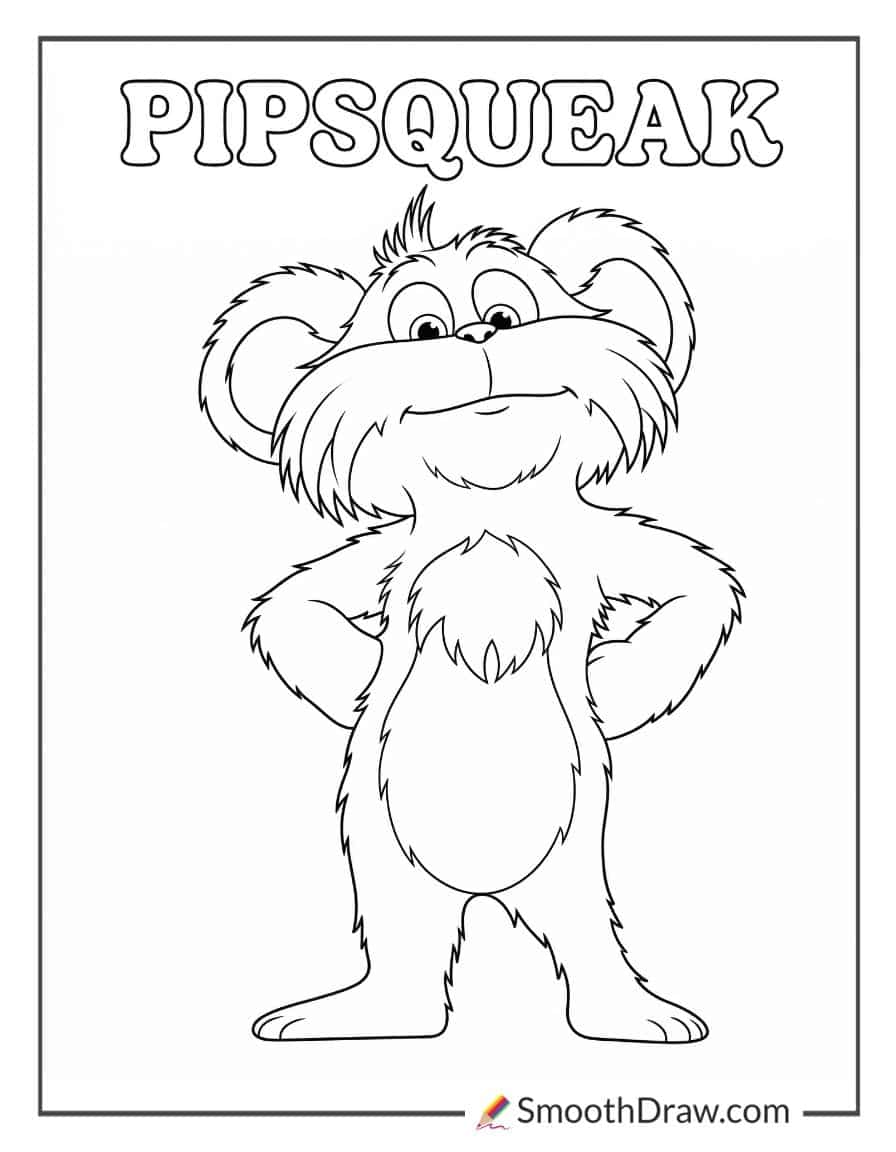 Lorax Bear Coloring Page