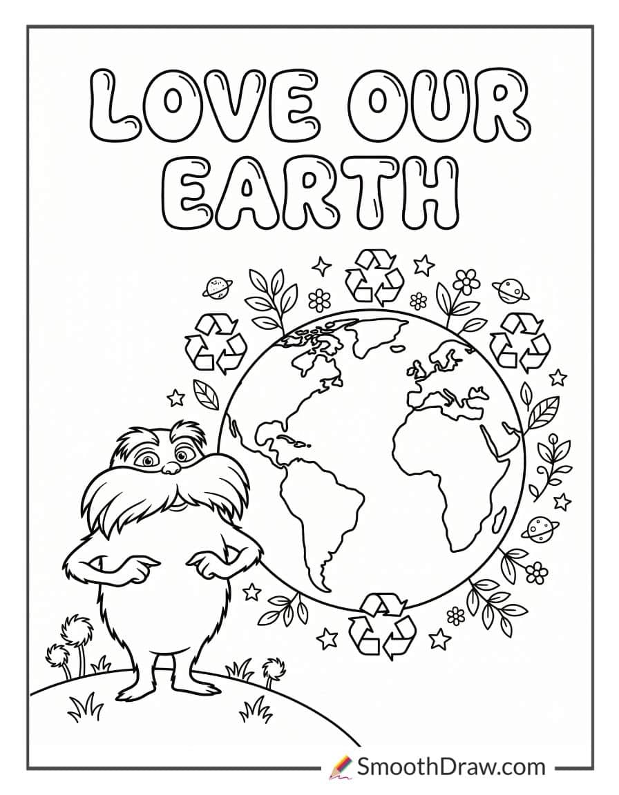 Lorax Earth Day Coloring Pages
