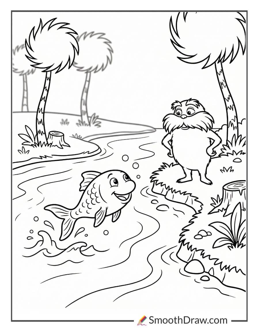 Lorax Fish Coloring Page