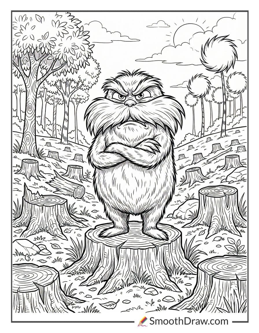 Mad Mad Lorax Coloring Pages