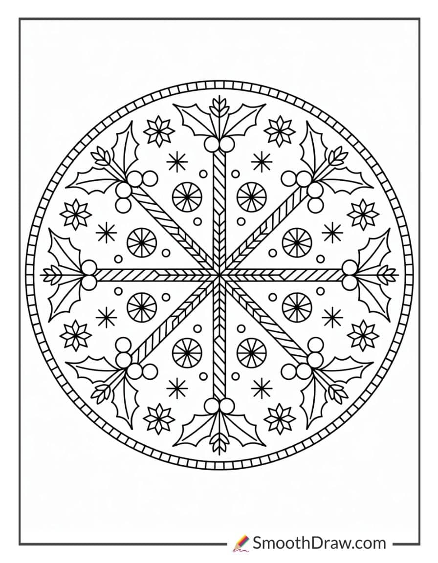 Mandala Christmas Coloring Pages