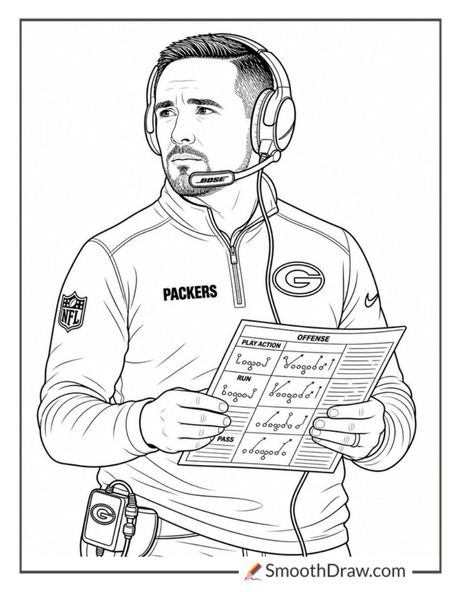 Matt Lafleur Coaching Sideline