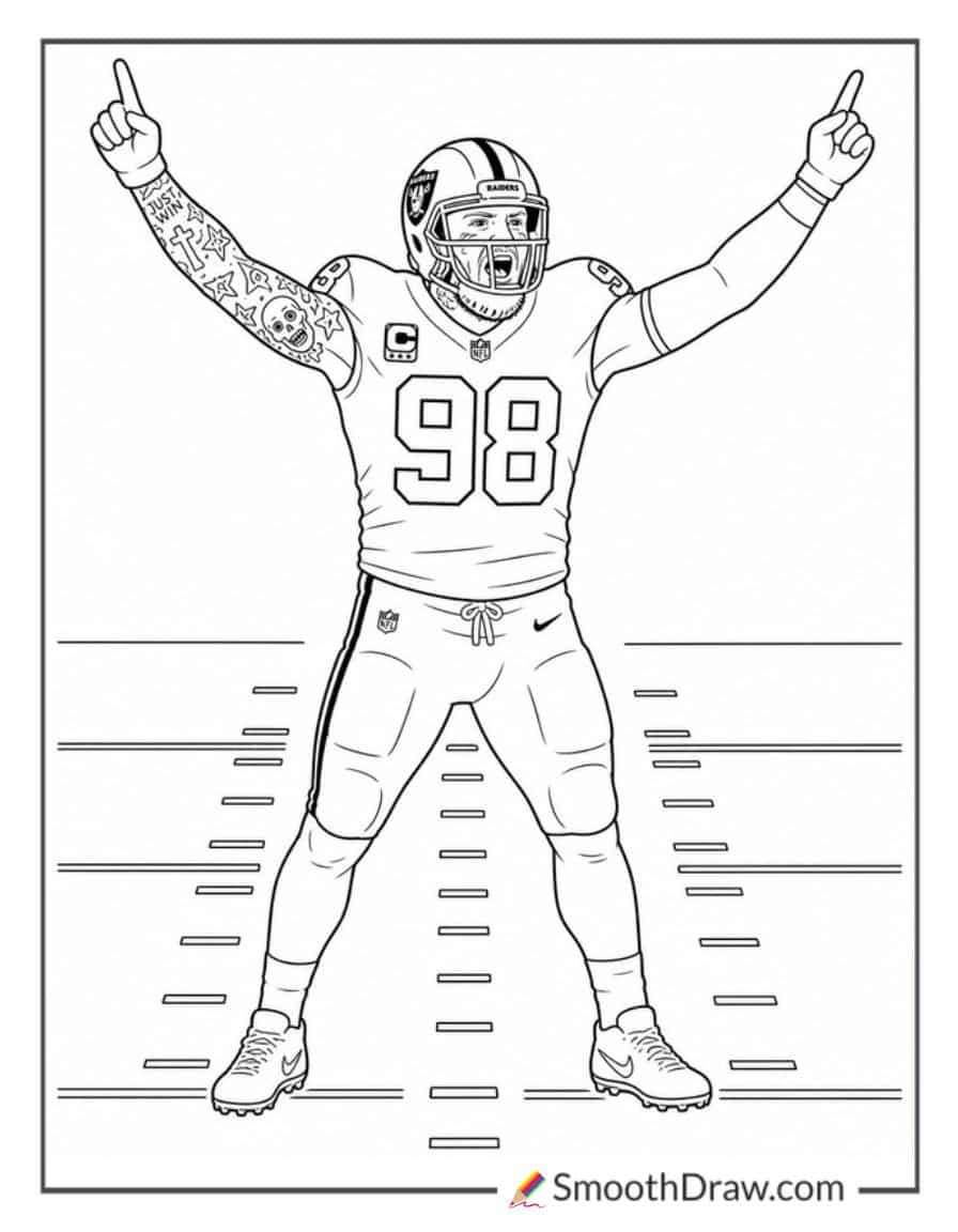 Maxx Crosby Celebrating A Sack