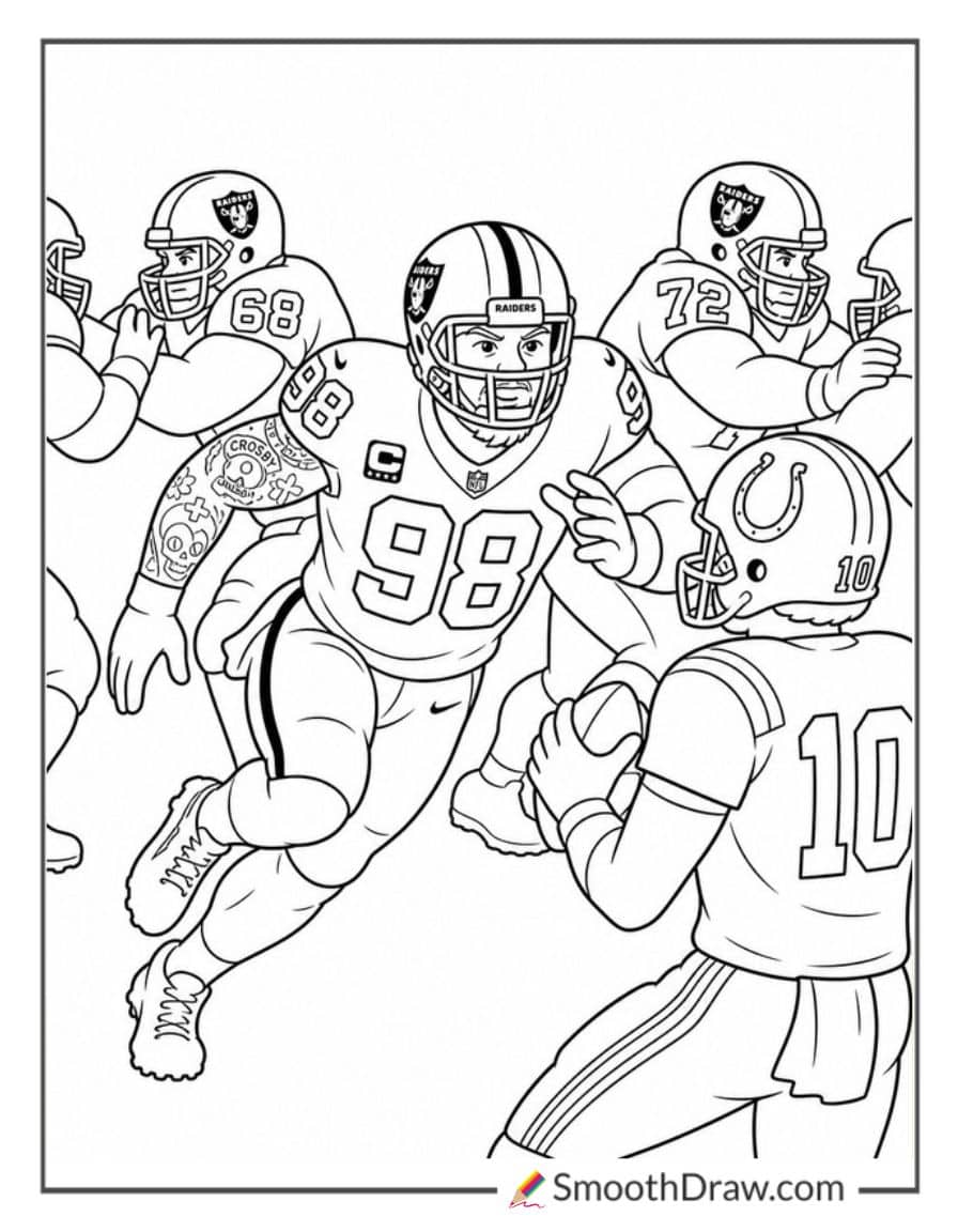 Maxx Crosby Rushing The Quarterback