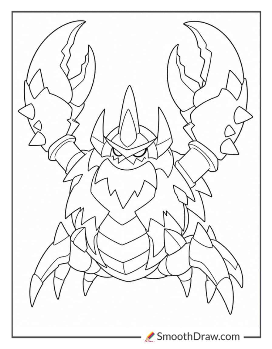menasting from palworld with claws raised