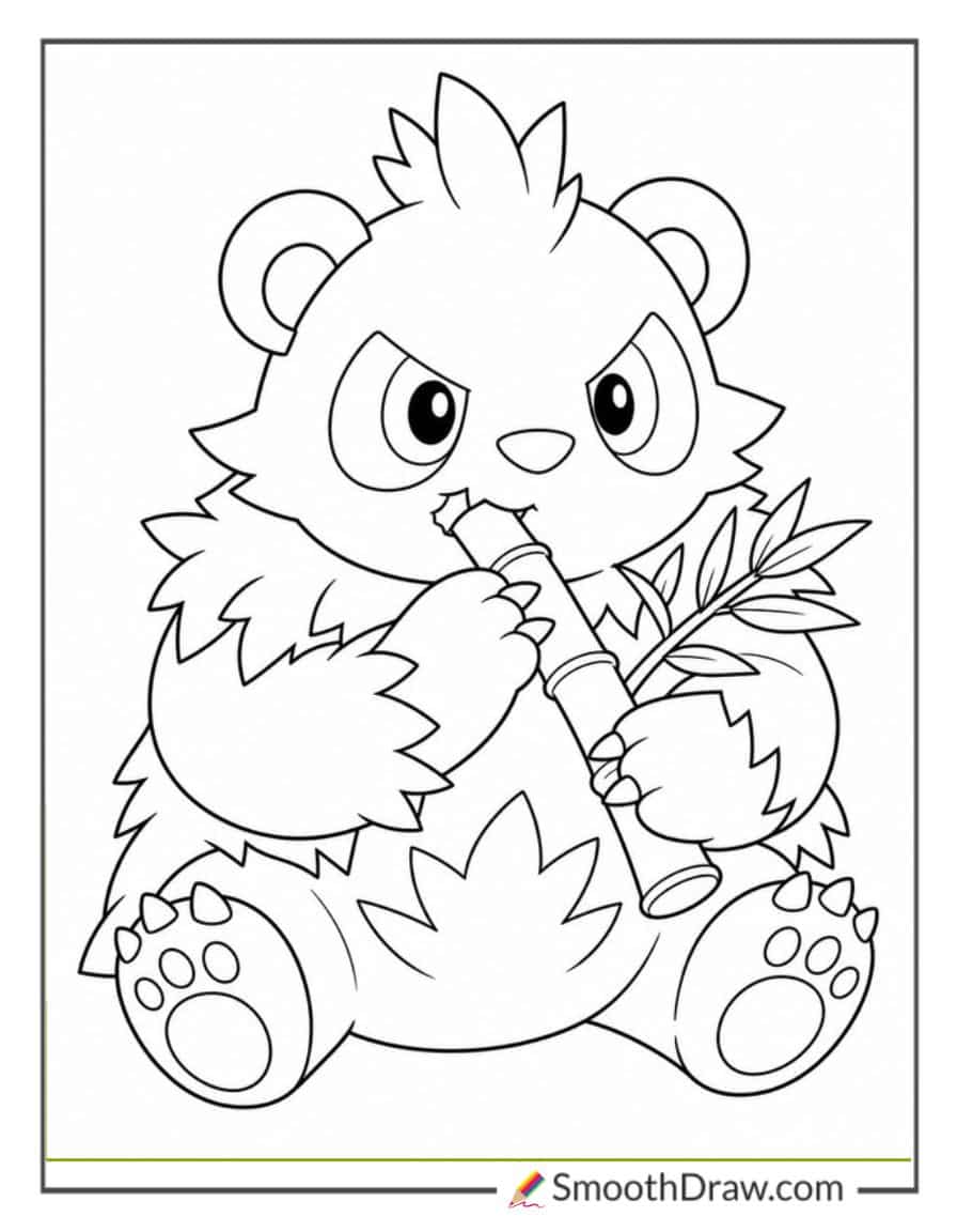 mossanda from palworld eating bamboo