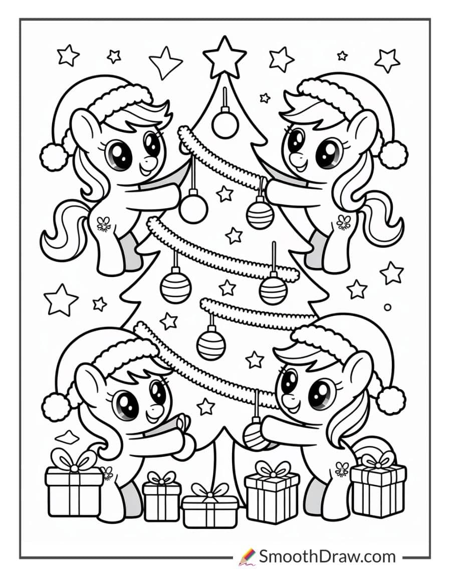 My Little Pony Christmas Coloring Pages