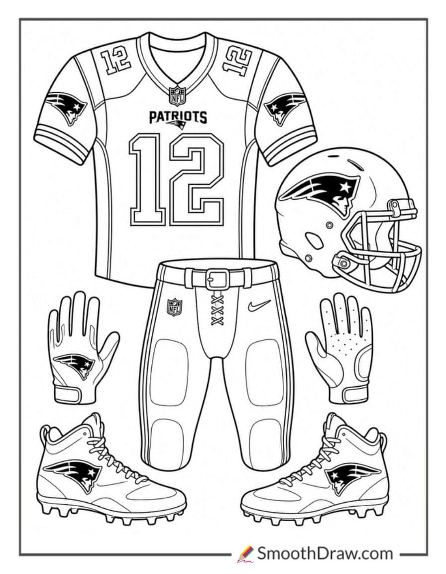 New England Patriots Uniform Display